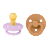 BIBS ΣΕΤ ΠΙΠΙΛΕΣ 2ΤΜΧ – COLOUR – VIOLET SKY/PUMPKIN – ΣΤΡΟΓΓΥΛΗ No2