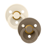 BIBS ΣΕΤ ΠΙΠΙΛΕΣ 2ΤΜΧ – COLOUR – IVORY/DARK OAK – ΣΤΡΟΓΓΥΛΗ No1