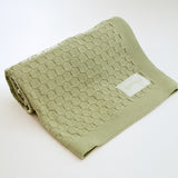 Dusty Green Knitted Κουβερτούλα