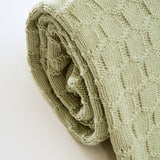 Dusty Green Knitted Κουβερτούλα