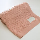 Dusty Pink Knitted Κουβερτούλα