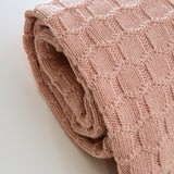 Dusty Pink Knitted Κουβερτούλα