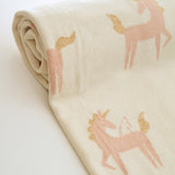 Unicorn Knitted Κουβερτούλα