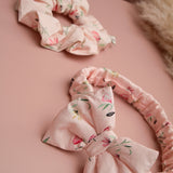 Pink Floral Κορδέλα / Scrunchie