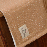 Beige Dots Minky Κουβερτούλα από Βαμβακερή Μουσελίνα