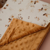 Caramel Floral Minky Κουβερτούλα