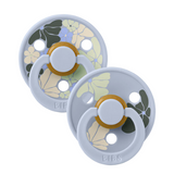 BIBS – STUDIO COLLECTION ΣΕΤ ΠΙΠΙΛΕΣ 2ΤΜΧ – MORNING BLOOM DUSTY BLUE MIX – ΣΤΡΟΓΓΥΛΗ No1